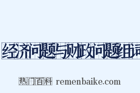 经济问题与财政问题组词是什么意思的图片